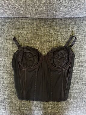 Y2K Shirley of Hollywood Black Lace Bustier Corset